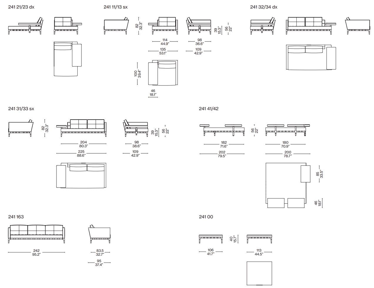 Tufted leather sofa CASSINA Living ARCH-00095735 - Вид №7