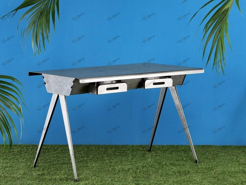 Officine Tamborrino Стол из листового металла с ящиками Ot sun-id-1490875