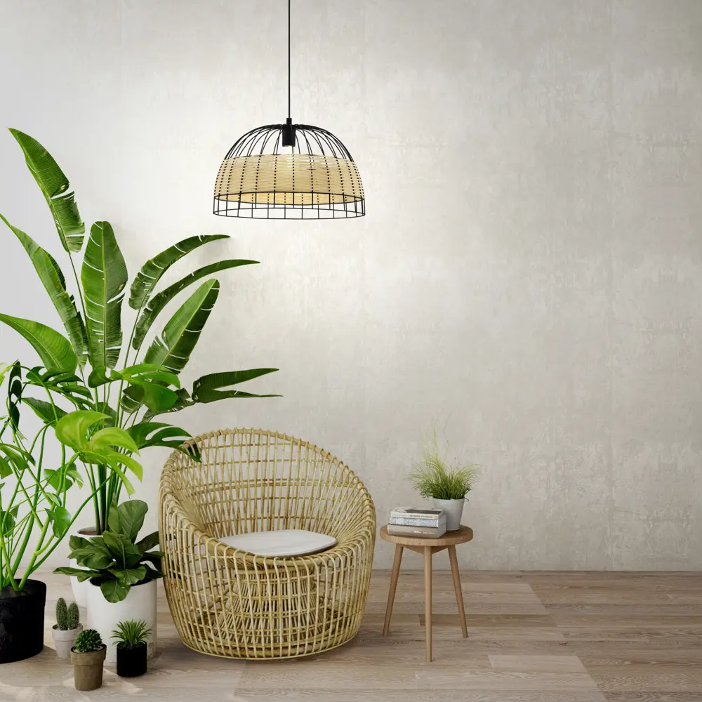 Подвесной светильник Eglo Carlton E27 60 Вт ø310 мм, цвет черный 82928064 STLM-2066072  - Вид №1
