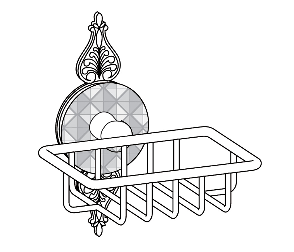 C45-519 C45-519 Подставка для душа настенная КРЫЛО ЛЕБЕДЯ Cristal & Bronze CYGNE AILÉ Cygne Aile - Вид №1