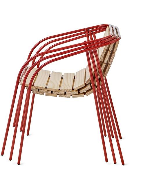 Nola Industrier Штабелируемый садовый стул с подлокотниками Rocky sun-id-1467562 - Вид №2