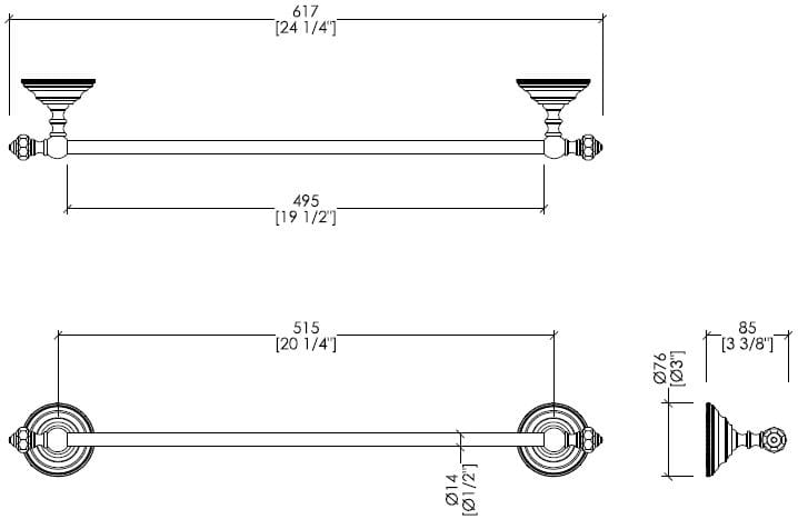 Латунный держатель для полотенец Devon&Devon Gemstone ARCH-00004947 - Вид №2