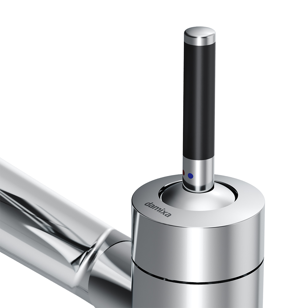 290217464 смеситель для умывальника поворотный излив 186 мм (черный) шт Damixa Arc - Вид №4