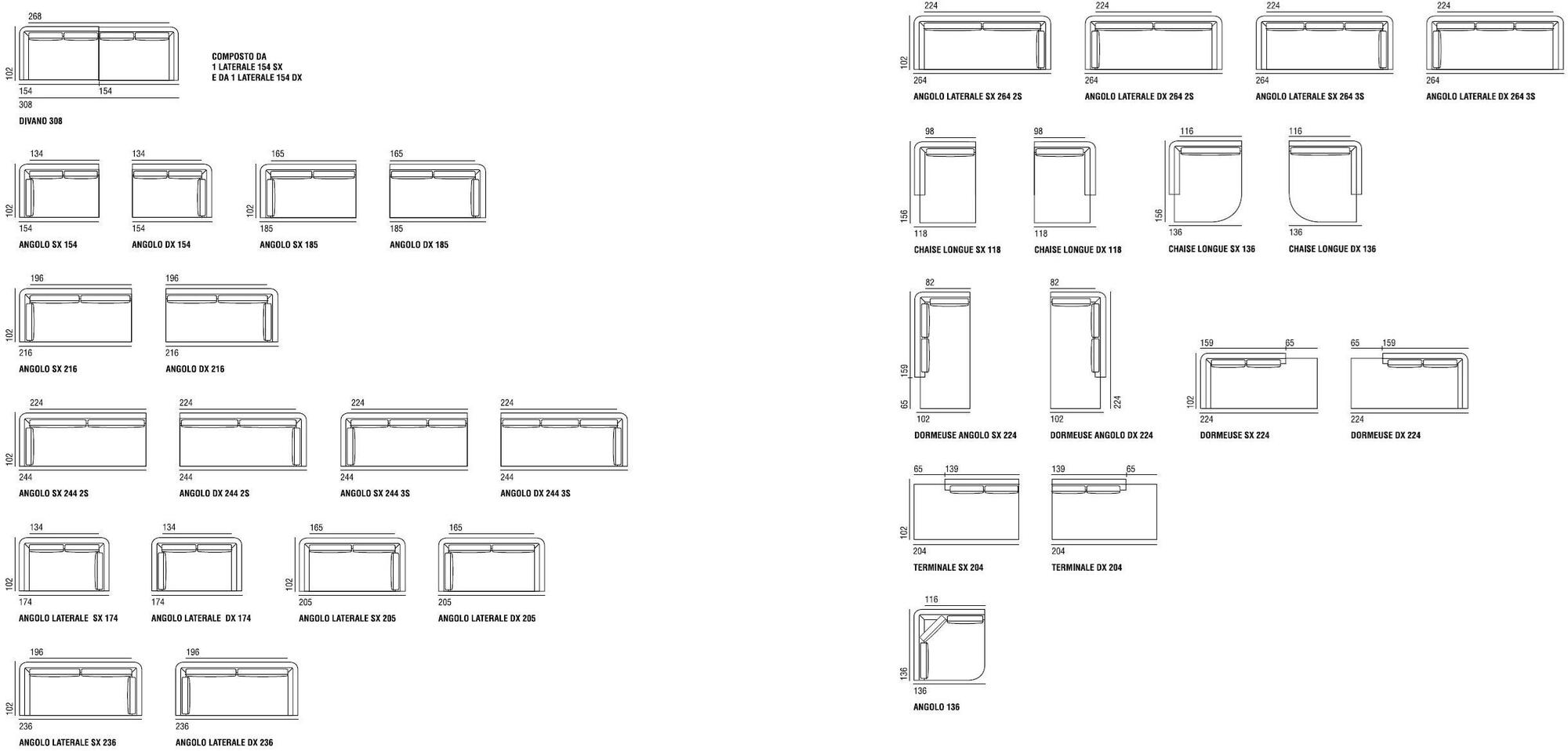 Verzelloni Модульный тканевый диван Lyndon sun-id-1436684 - Вид №12