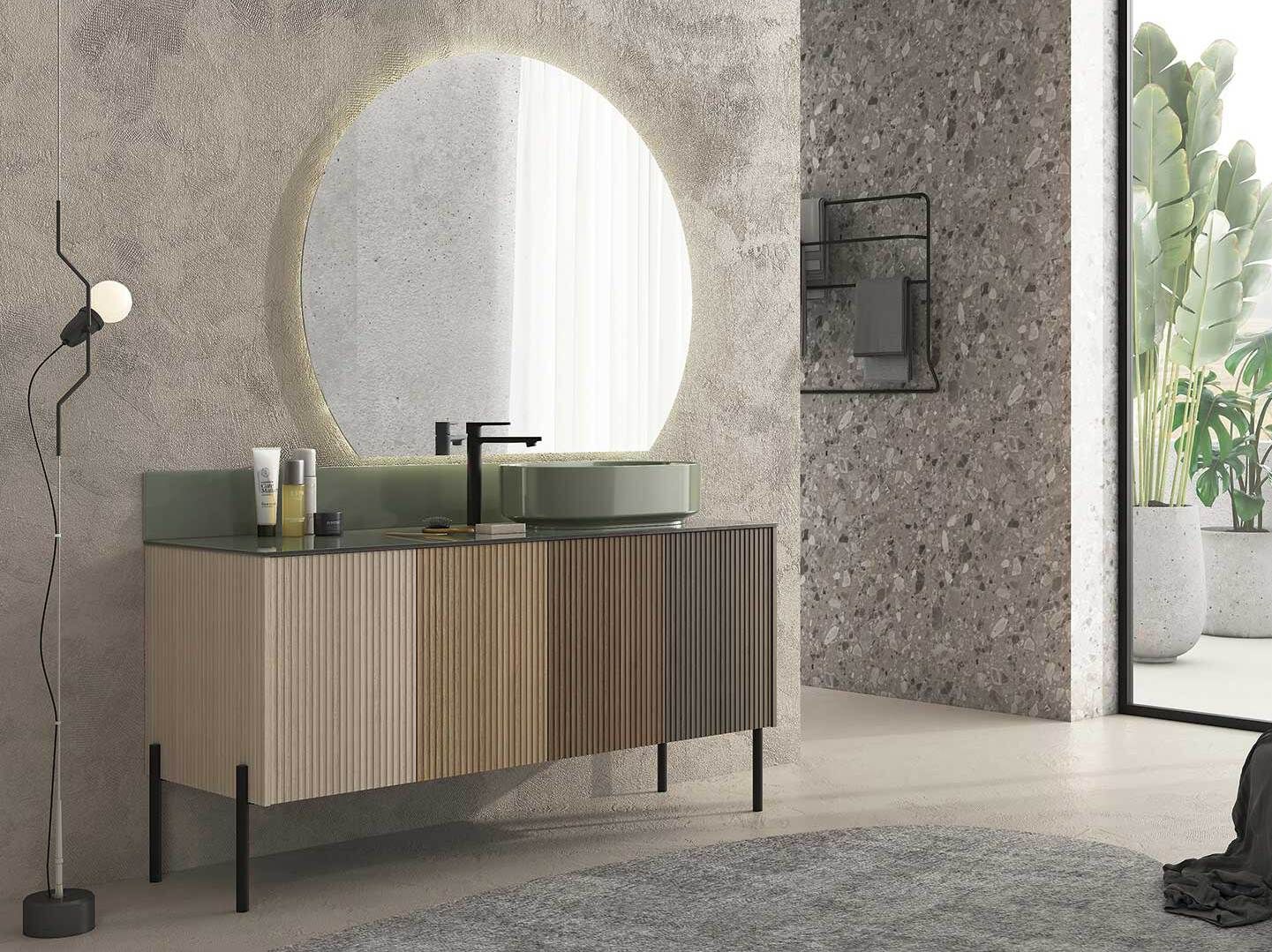 Деревянный одноместный напольный умывальник с дверцами LEGNOBAGNO Re-Stretch ARCH-00146568