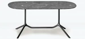 SCAB DESIGN Овальный или прямоугольный стол с двойным 3-звездочным основанием Tripé