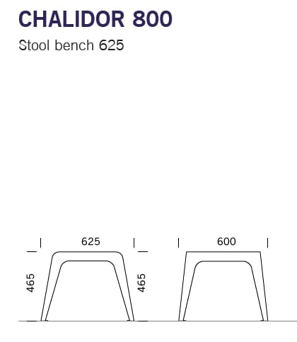 Скамья из нержавеющей стали без спинки BENKERT BANKE Chalidor ARCH-00142394 - Вид №8