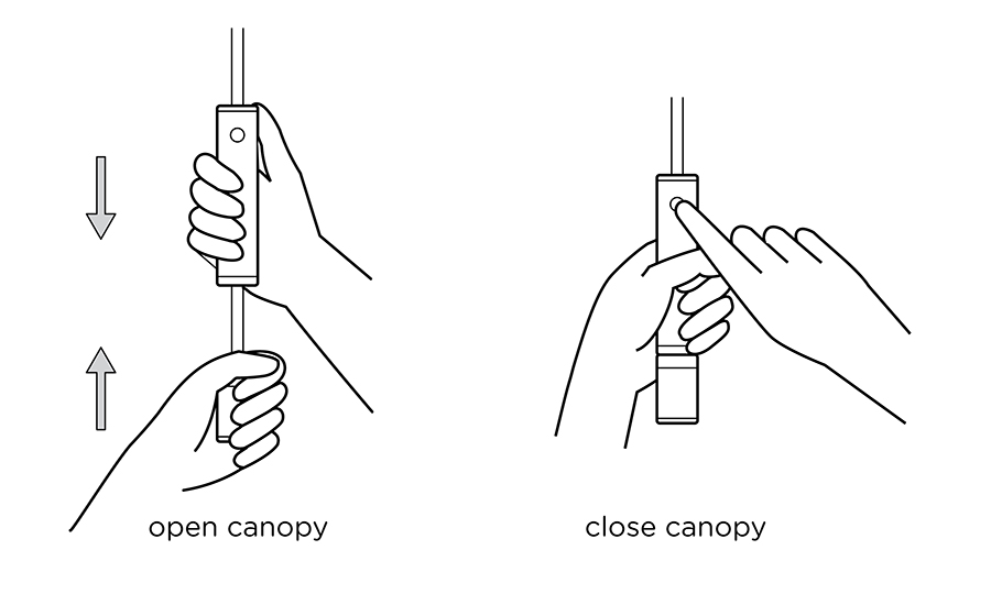 2011095 Зонт-трость ° original shiny silver SENZ  - Вид №8