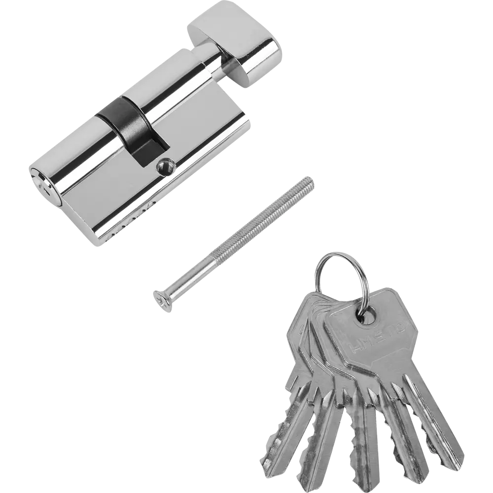 Цилиндр дверной НОРА-М с вертушкой и ключами, хромированный 83684378 ECO Z STLM-0043444 - Вид №1