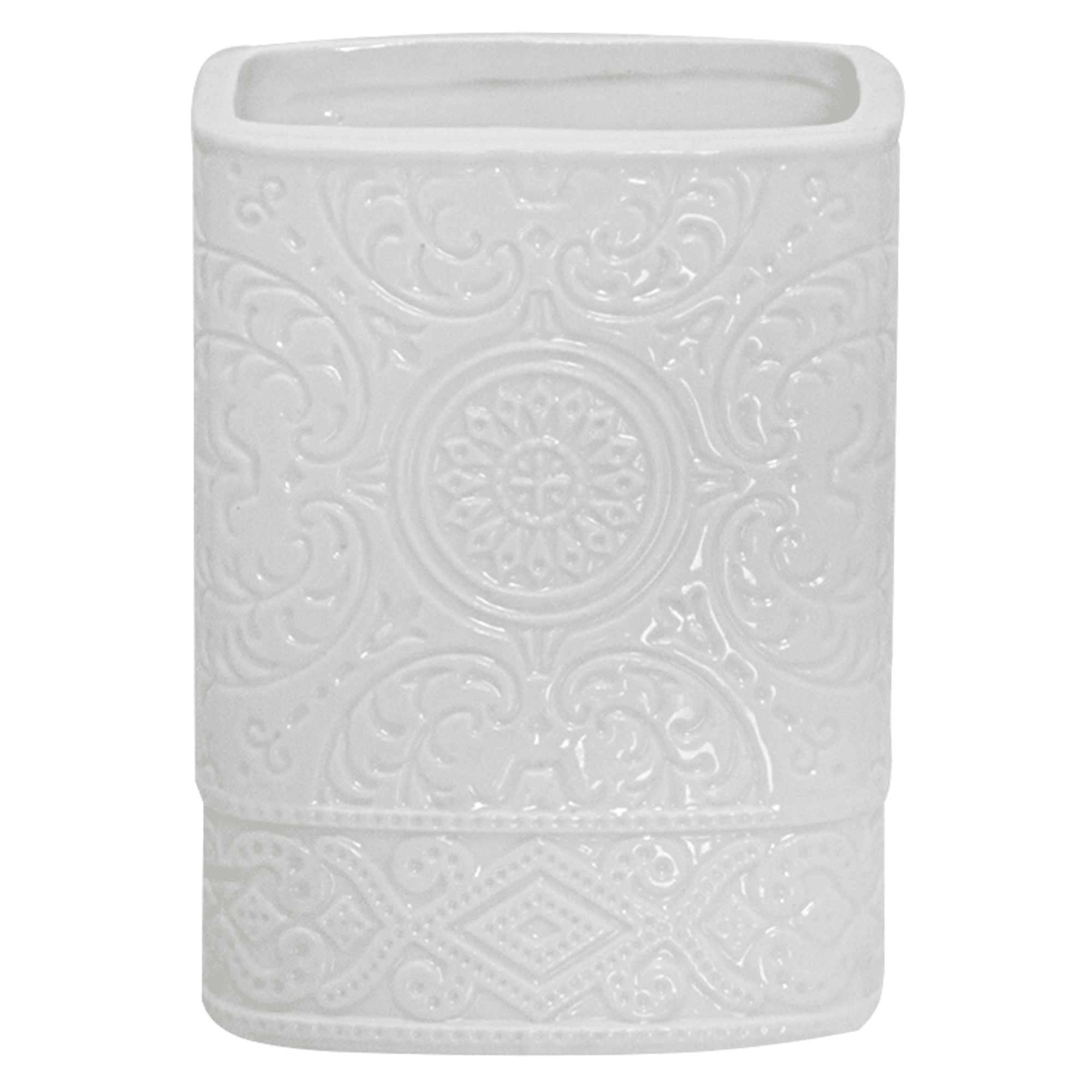 17119921 Стакан для зубных щёток настольный «» керамика цвет белый Ажур Santreyd 