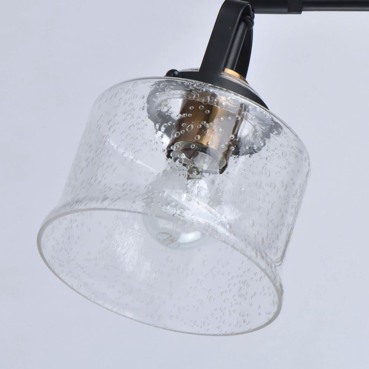 Торшер со стеклянным плафоном на 2 лампы черный "Вальтер" 551042502 DE MARKT ВАЛЬТЕР 00-3948883 Черный  - Вид №1