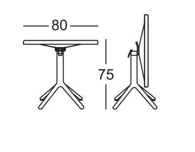 Квадратный стол с откидным верхом In Stock Scab Design ARCH-00044669 - Вид №2