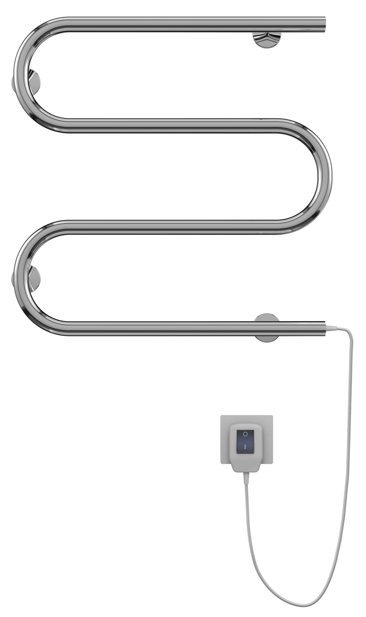 4620768883910 ЭЛЕКТРИКА Электро 25 М-обр 500х500 Полотенцесушитель TERMINUS Нержавеющая сталь  - Вид №1