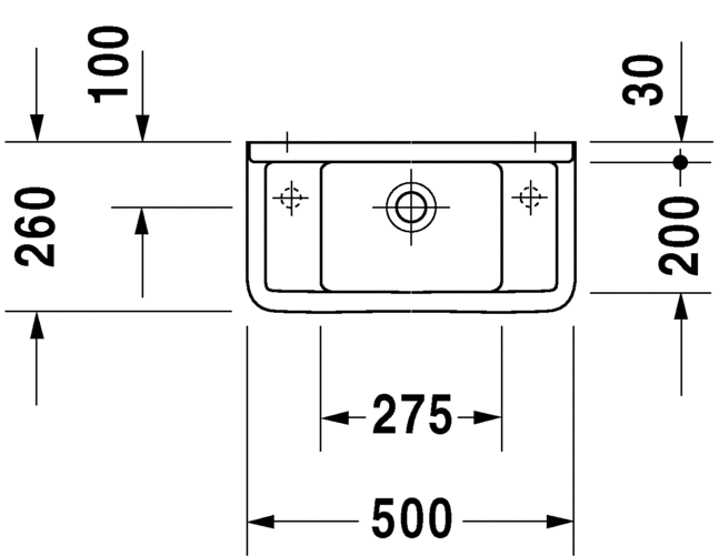 0751500000 Подвесная раковина настенная овальная Duravit Starck 3 - Вид №3