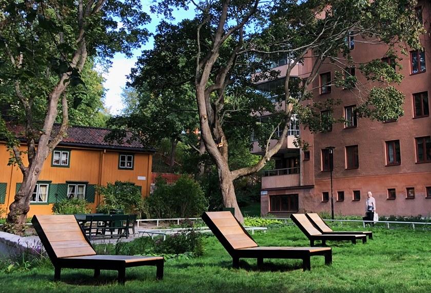 Nola Industrier Садовая кушетка из стали и дерева Low/high U11-58 - Вид №2