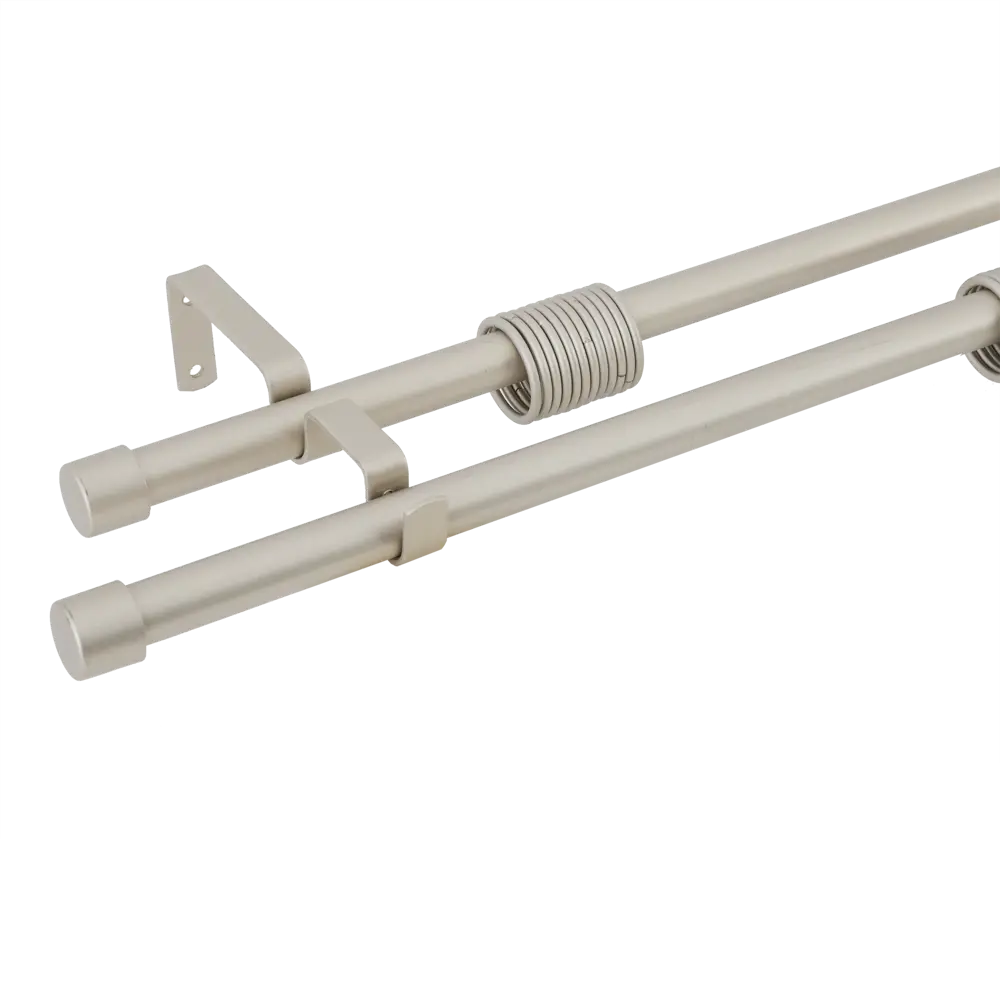 Карниз двухрядный раздвижной 160-320 см металл цвет стальной ORBIS STLM-2077601