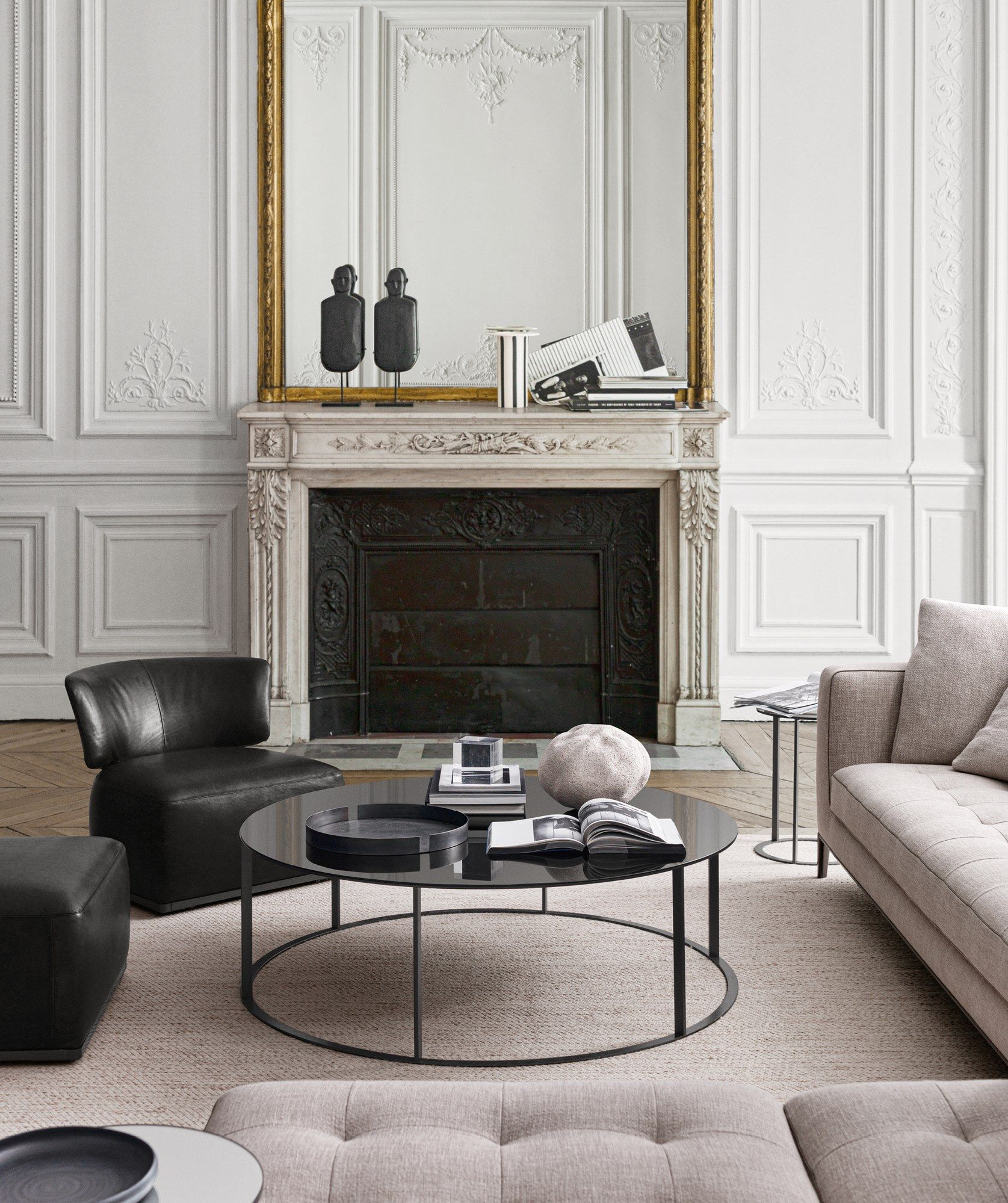 Круглый журнальный столик из зеркального стекла Maxalto Elios ARCH-00096813 - Вид №3