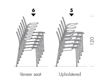 Штабелируемый стул из грецкого ореха с мягким сиденьем Gazzda Book ARCH-00092588 - Вид №19