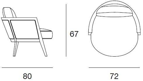 Pacini & Cappellini Мягкое кресло с подлокотниками Cocoon 5460 - Вид №2