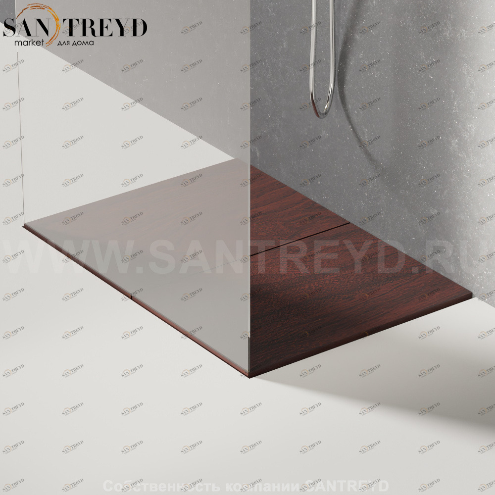 Душевой поддон FLAT D красный дуб. Размеры: длина с 70 до 240 см, глубина с 70 до 100 см Agape APED7010070240M