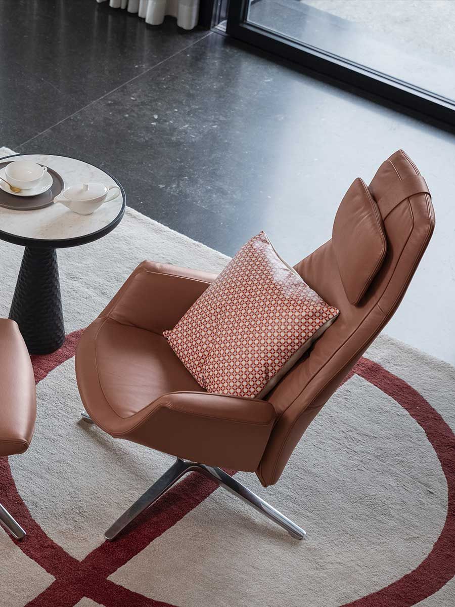 Кожаное кресло с высокой спинкой Poltrona Frau коллекция - диваны и кресла ARCH-00071629 - Вид №4