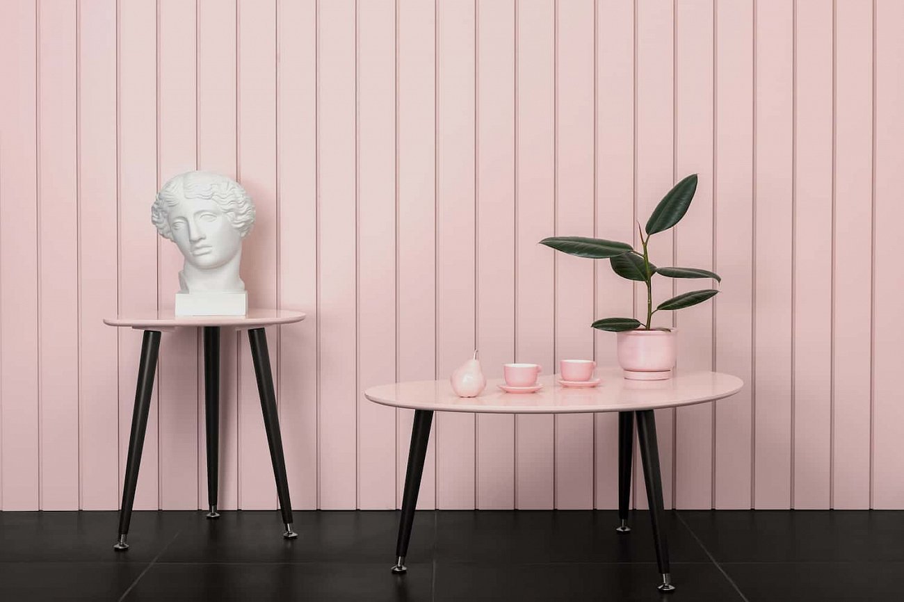 Кофейный столик с черными ножками черный "Капля" WOODI  00-3966498 Черный  - Вид №9