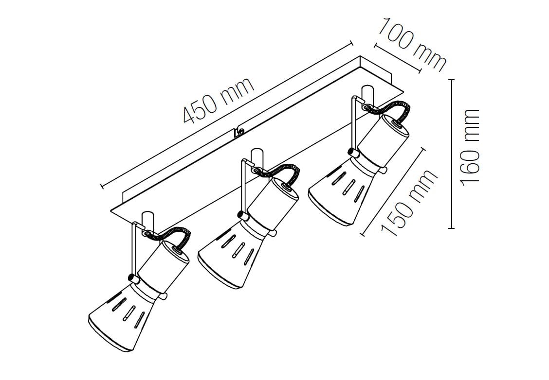 Металлический настенный светильник / потолочный светильник Fan Europe Lighting INTEC ARCH-00066732 - Вид №1