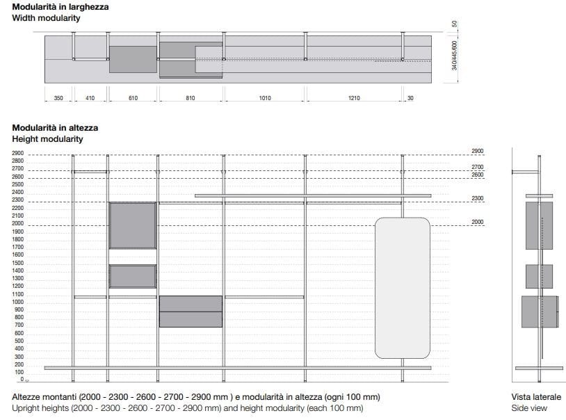 Модульная гардеробная на заказ Porro Boutique Mast ARCH-00103271 - Вид №11