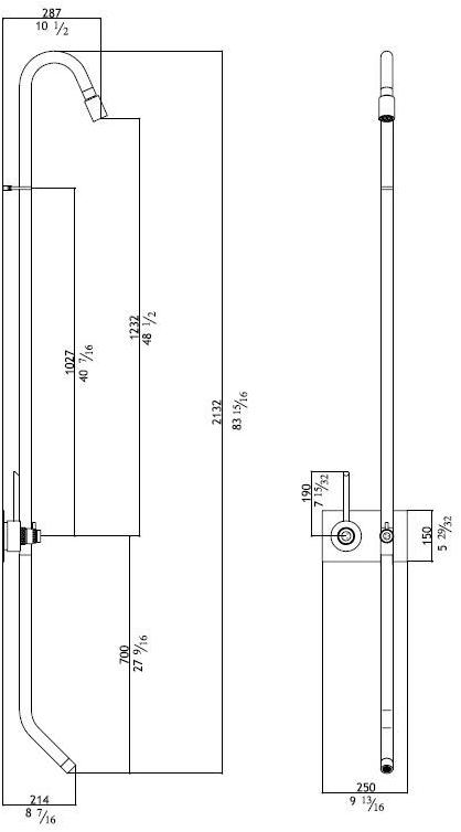 MGS Душевая стойка / внешний душ из нержавеющей стали Contemporary sun-id-1418402 - Вид №2