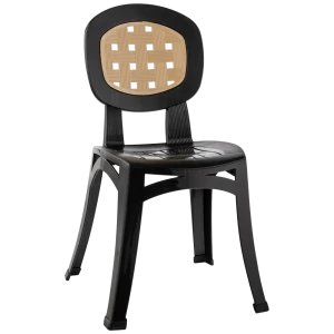 Стул Элегант 51.5х54х85 см пластик коричневый/бежевый