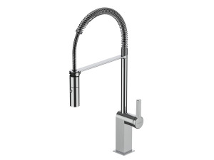 Однорычажный смеситель для кухни с выдвижным ручным душем