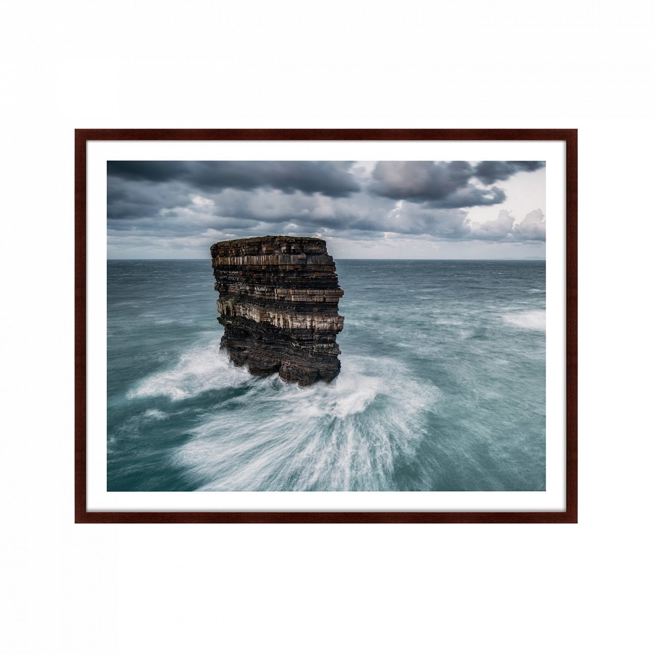 Фотокартина в деревянной раме 130х102 см Downpatrick Head, Northern Ireland КАРТИНЫ В КВАРТИРУ  264732 Бежевый;белый;голубой;разноцветный  - Вид №1