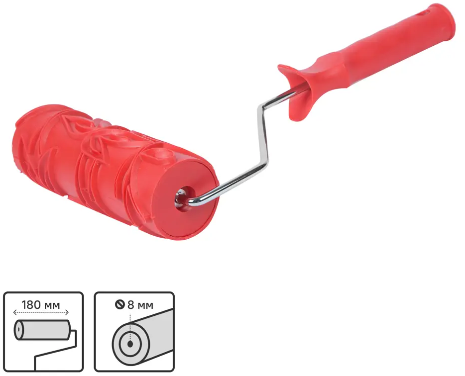 Фактурный валик PQTOOLS с эффектом бамбука для декоративной отделки стен 15076972