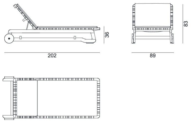 Gervasoni Садовая кушетка из тикового дерева Gervasoni outdoor sun-id-1417266 - Вид №4