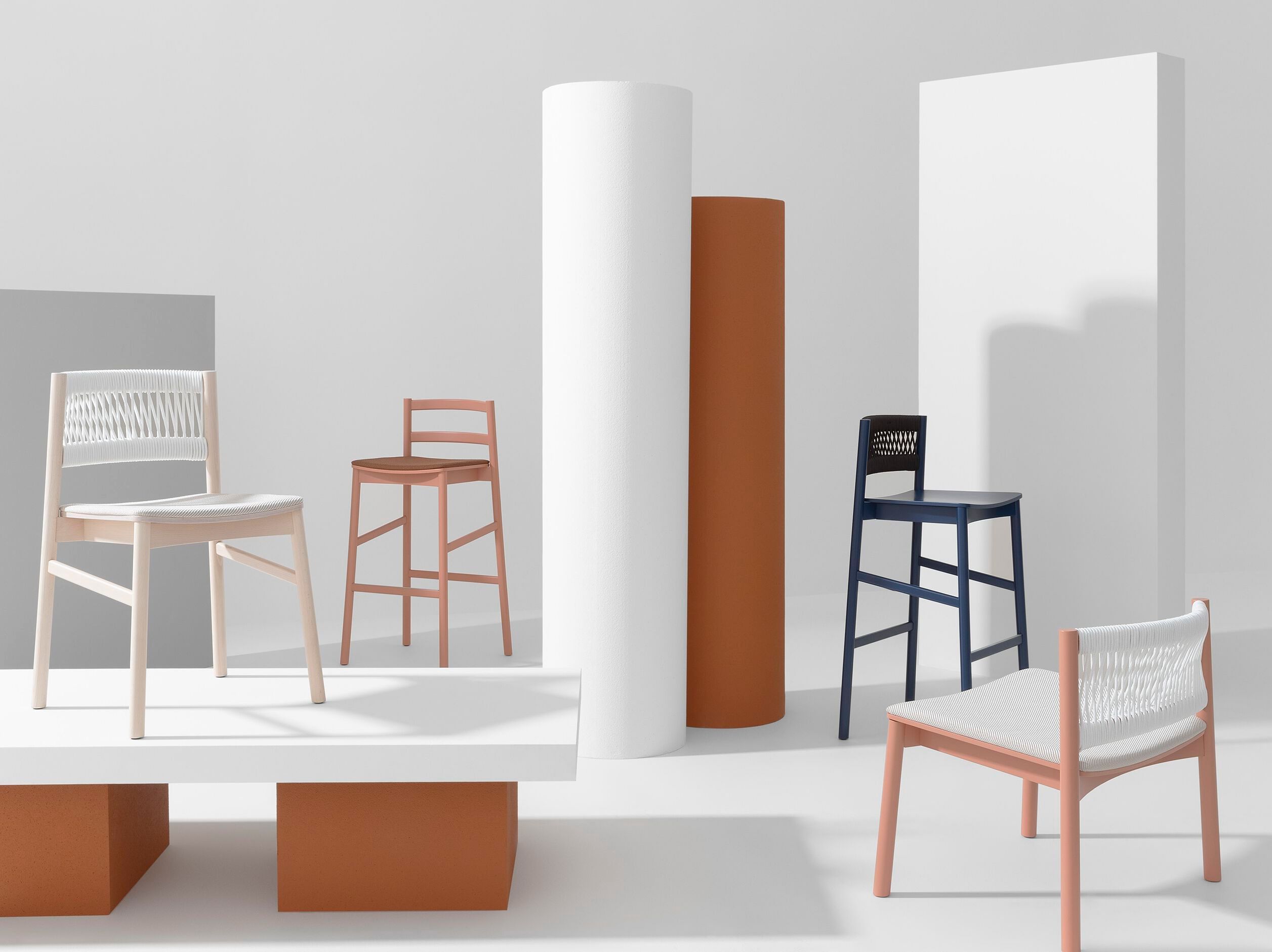 Высокий стул из бука с мягким сиденьем Billiani Load ARCH-00103502 - Вид №2