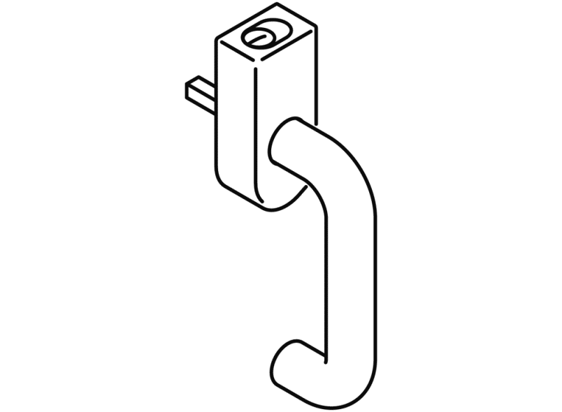 111PBFGA.1K оконная ручка HEWI Edition matt | Polyamid  - Вид №7