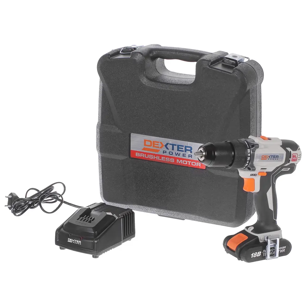 Дрель-шуруповерт бесщеточная ударная Dexter Power CDI218BD.2, 18 В Li-ion 2 Ач 81944905 STLM-2011710  - Вид №4