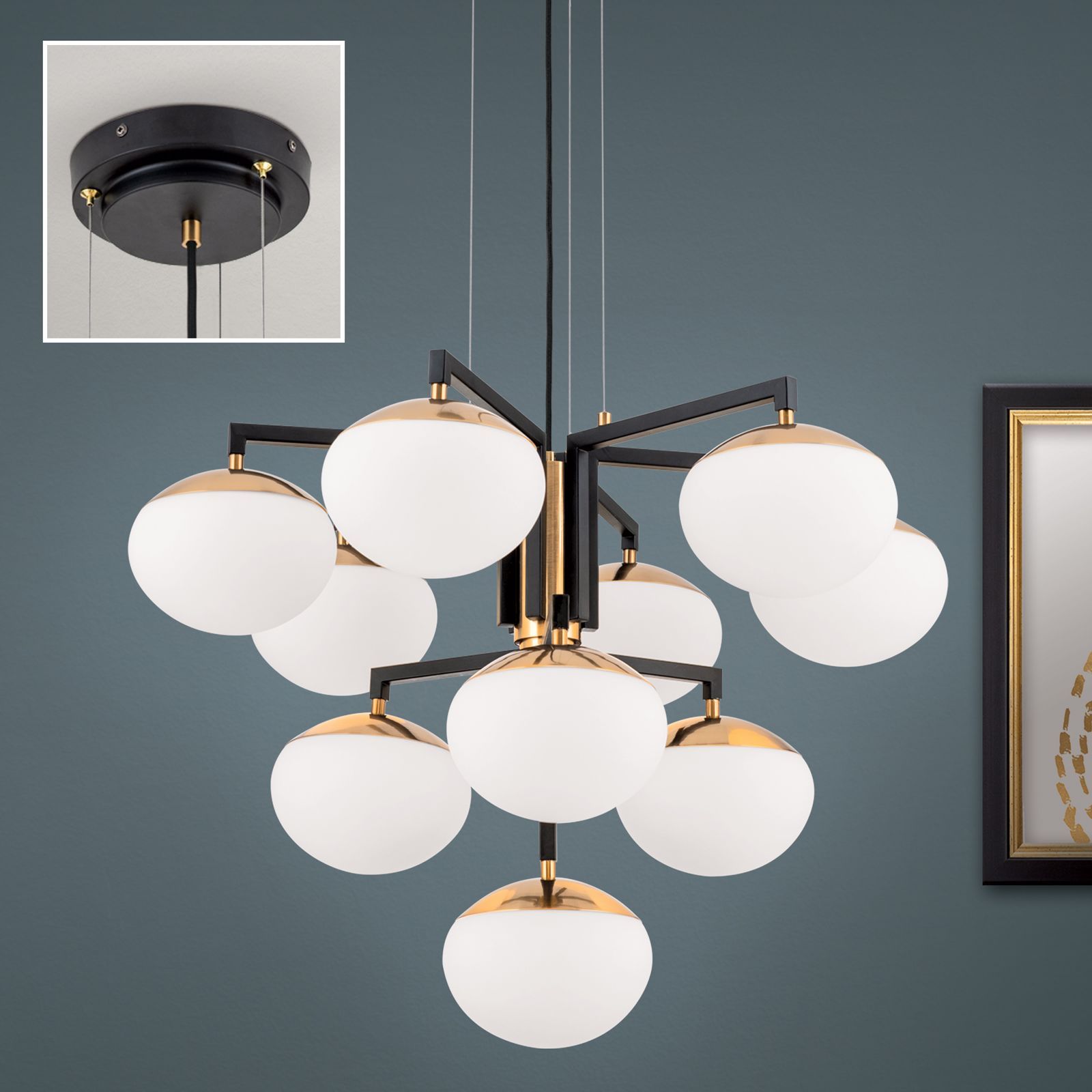 Люстра из опалового стекла с регулируемой яркостью Orion Жозефина ARCH-00086818 - Вид №6