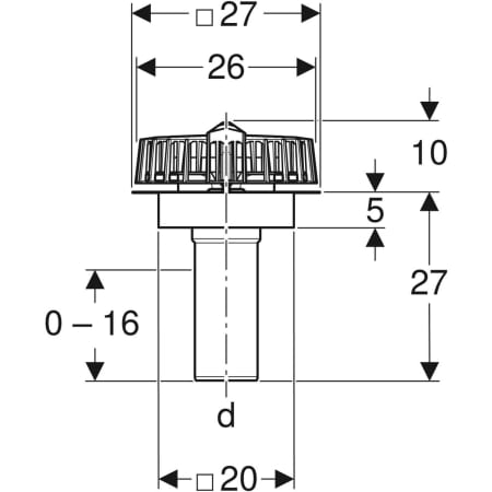 359.100.00.1 Воронка Geberit Pluvia с соединительным фартуком для желобов Geberit  - Вид №2