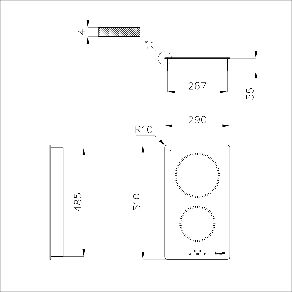 7322300 Варочная панель S1000 Induction 7322300 Fosterspa  - Вид №1