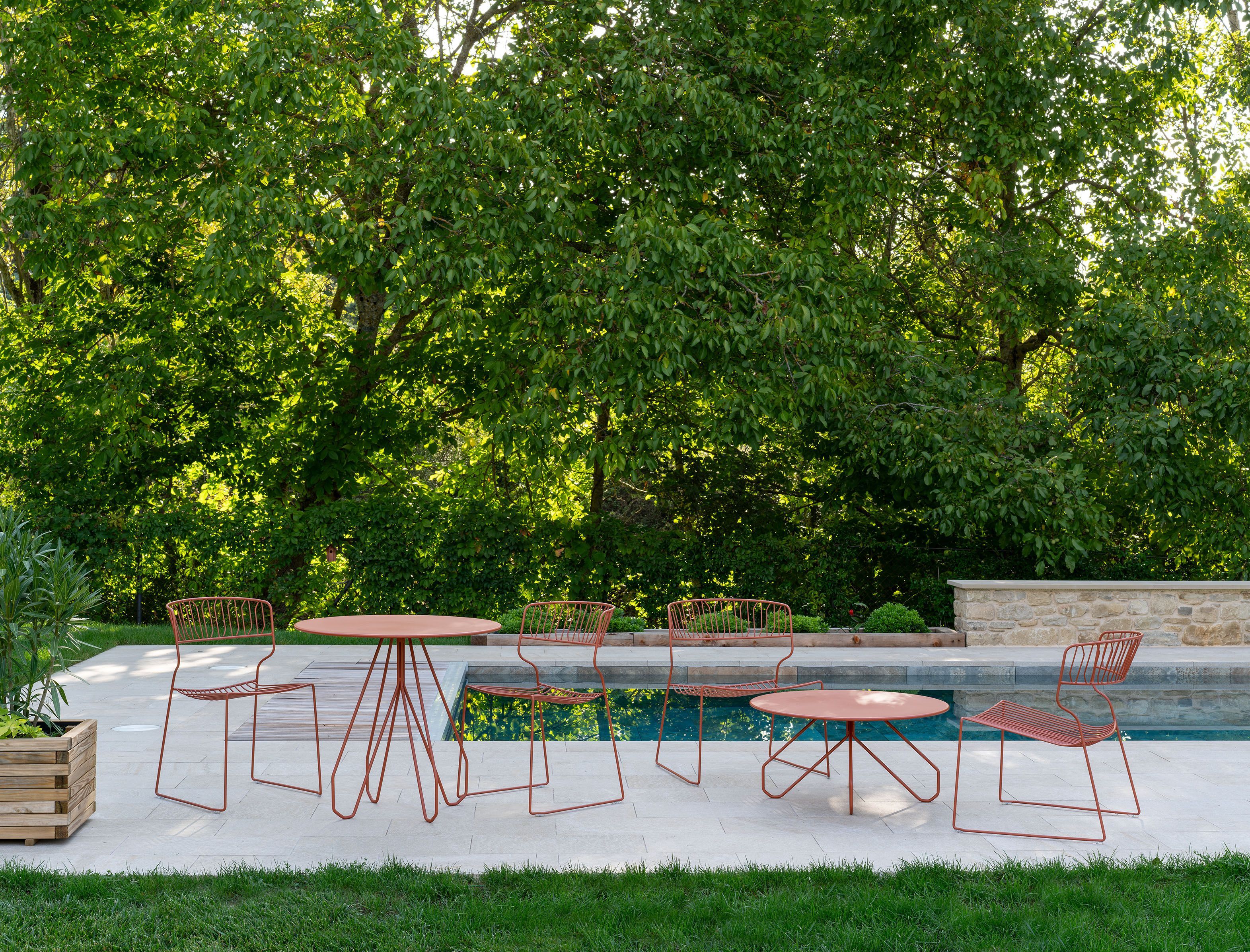 Стальной штабелируемый садовый стул с порошковым покрытием iSimar Мартини ARCH-00089273 - Вид №2