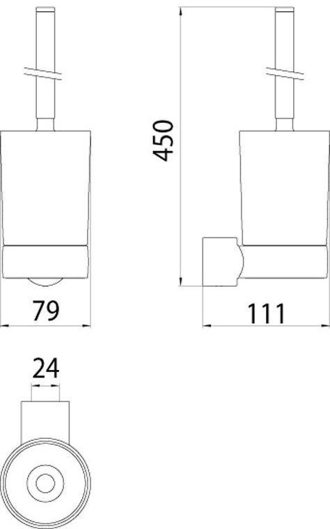 Emco Bad Ершик для унитаза настенный Fino 8415 001 00 - Вид №3