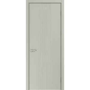 Дверь межкомнатная глухая Вилия 80x220 см эмаль цвет шелк с замком и без петель