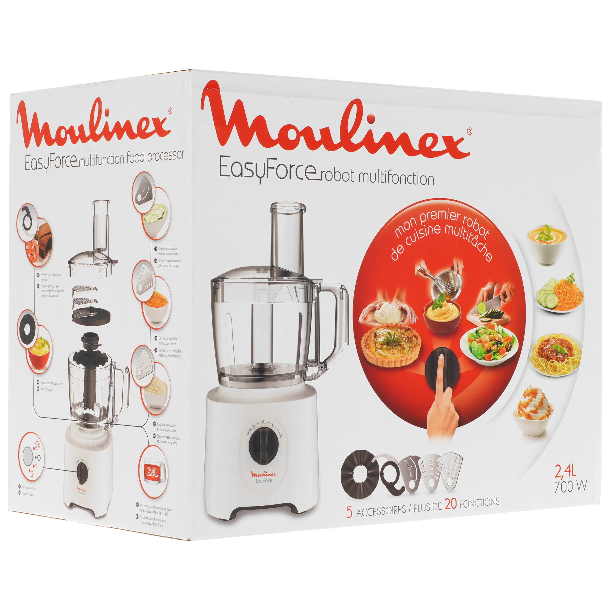 8142714 Кухонный комбайн Moulinex Easy Force FP244110 белый STDN-0132860 - Вид №9