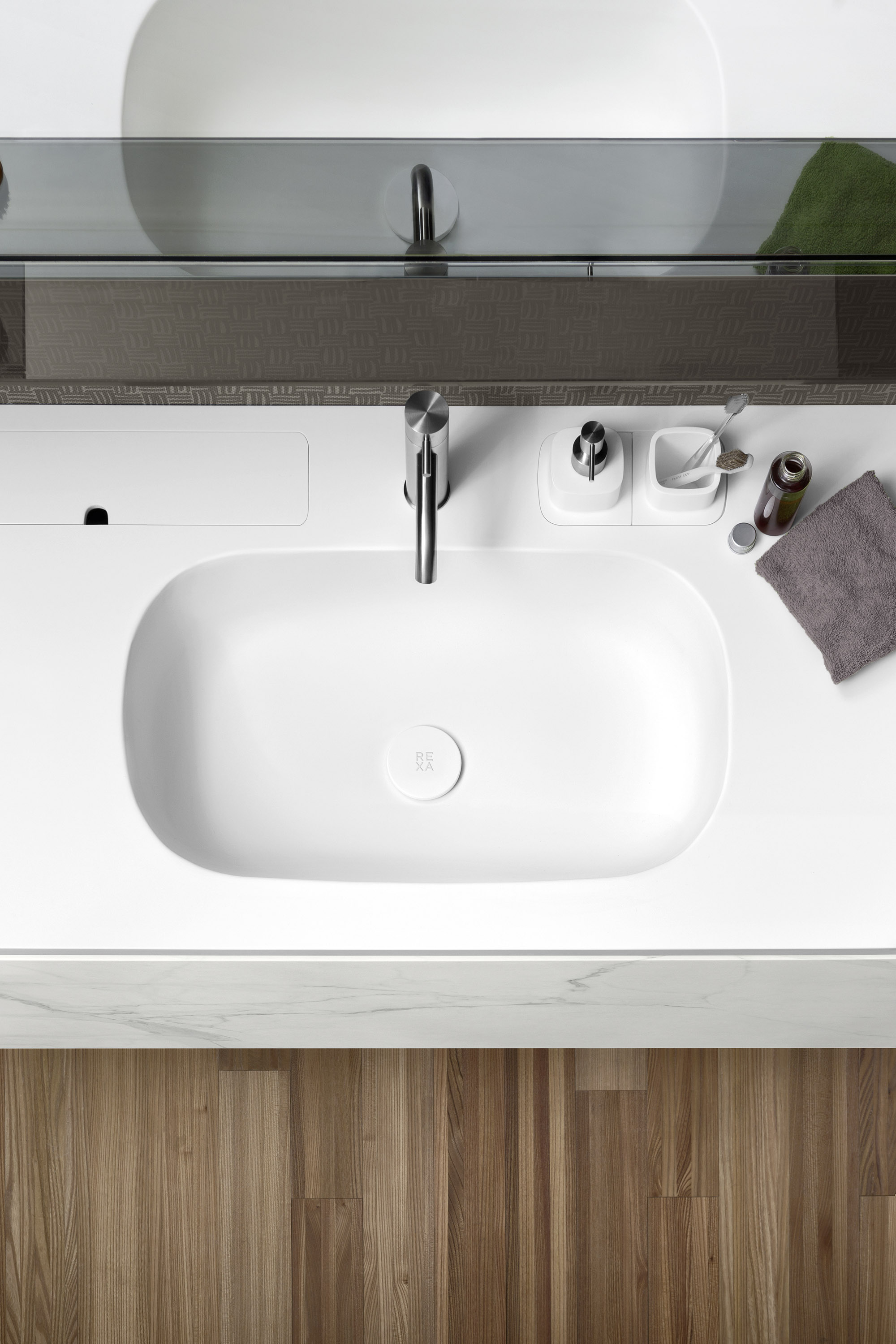 Rexa Design Столешница из Corian® с умывальником Moode REXA-ST84  - Вид №2