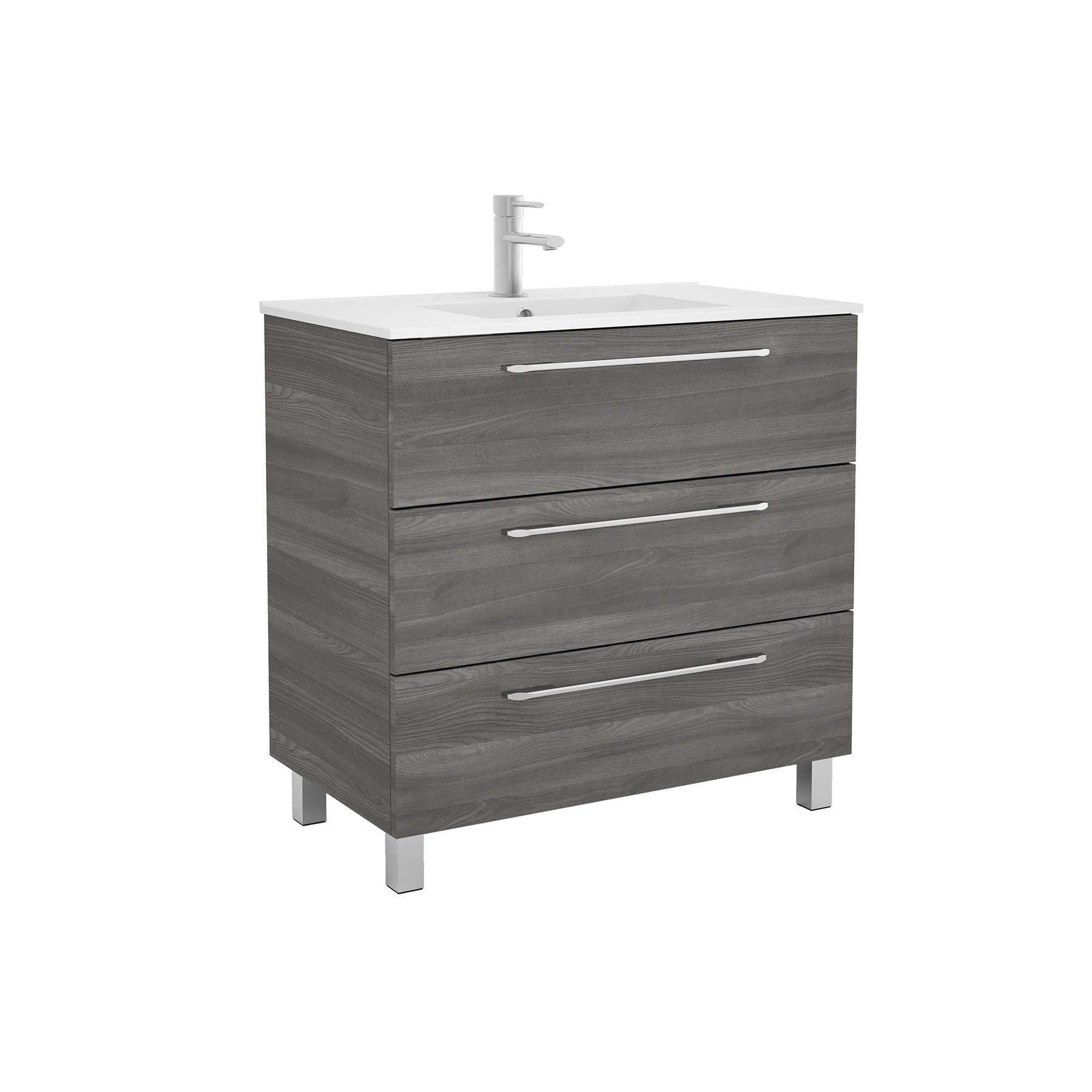 26596 SALGAR Мебель для умывальника FUSSION CHROME 900 3 ящика ALSACIA 897 x 868 x 450 мм Эльзасия - Вид №1