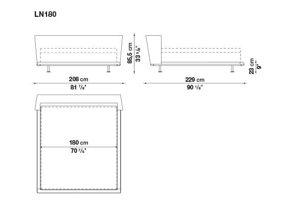 Двуспальная кровать с мягким изголовьем B&B Italia Noonu ARCH-00015719 - Вид №2