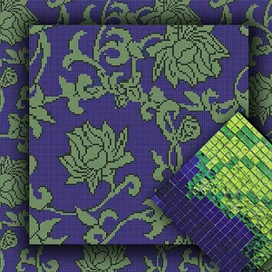 МОЗАИКА ИЗ СТЕКЛА MZ-04 DEEP BLUE ALMA ПАННО 15