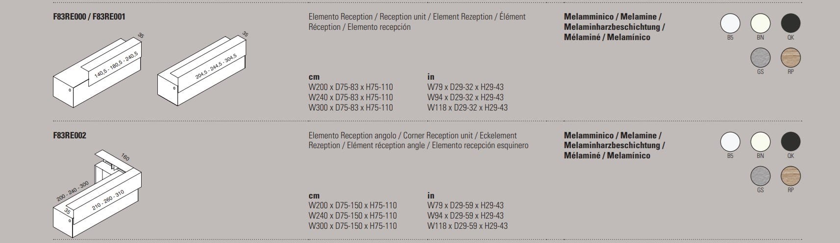Banco reception FANTONI ARCH-00063535 - Вид №3