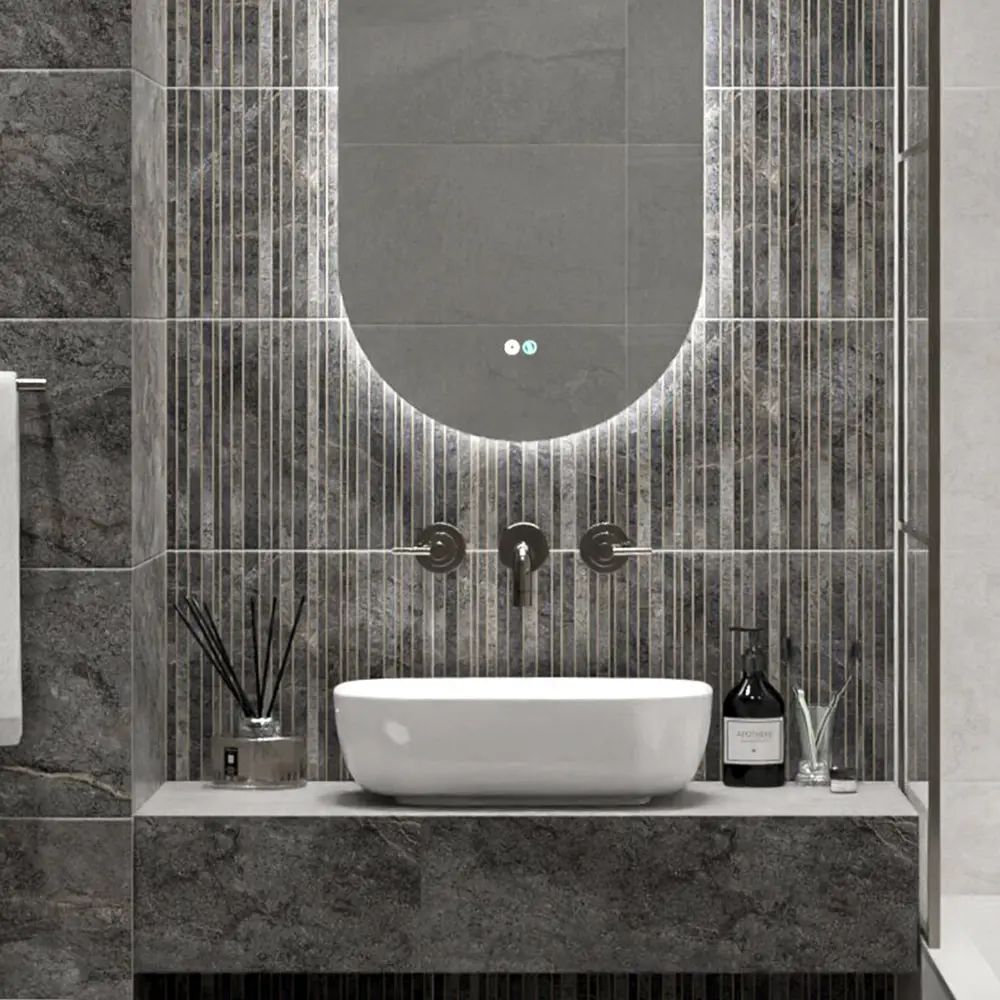 Настенная плитка Azori Soil Dec Modern Matt 31.5x63 см 1.79 м² матовая цвет серый 89453949 STLM-2192413